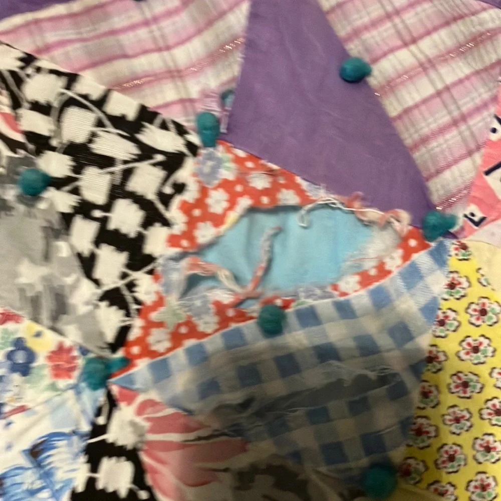 Vintage Handcrafted Windmill Patchwork Quilt‎